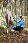 woman with Haflinger horse