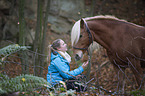woman with Haflinger horse