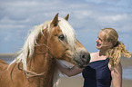 Woman with Haflinger