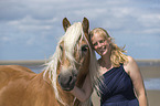 Woman with Haflinger
