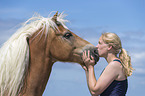 Woman with Haflinger