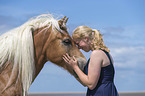 Woman with Haflinger