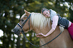 Haflinger with woman