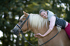 Haflinger with woman