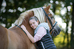 Haflinger with woman