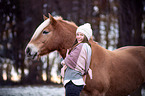 Haflinger with woman