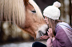 Haflinger with woman