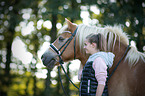 Haflinger with woman