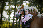 Haflinger with woman