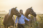 Haflinger with a woman