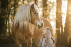 woman with Haflinger