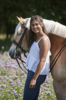 woman with Haflinger