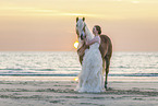 woman and Haflinger horse