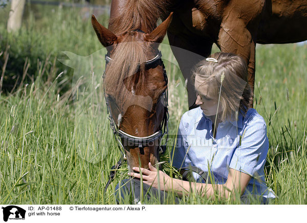 Mdchen mit Pferd / girl with horse / AP-01488
