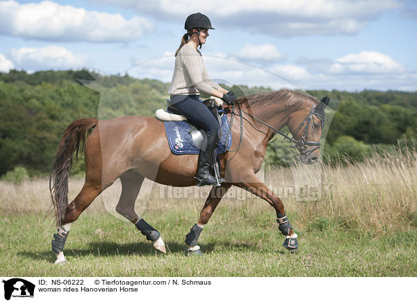 woman rides Hanoverian Horse / NS-06222