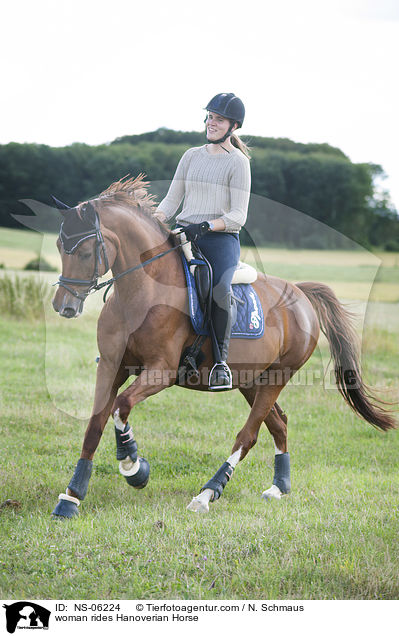 woman rides Hanoverian Horse / NS-06224