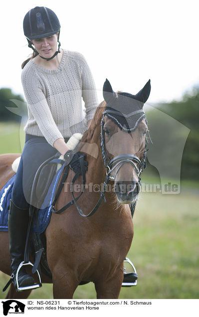 woman rides Hanoverian Horse / NS-06231