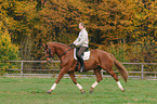 woman rides Hanoverian