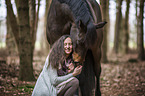 Hanoverian Horse with woman