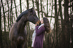 Hanoverian Horse with woman