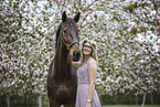 Hanoverian Horse with woman