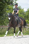 woman rides Hanoverian Horse