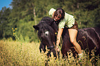 woman rides coldblood