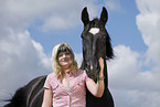 young woman with horse