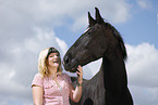 young woman with horse