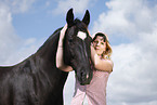 young woman with horse