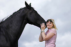 young woman with horse