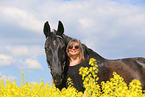 woman and Heavy Warmblood