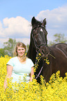 woman and Heavy Warmblood