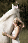 woman with Holstein Horse