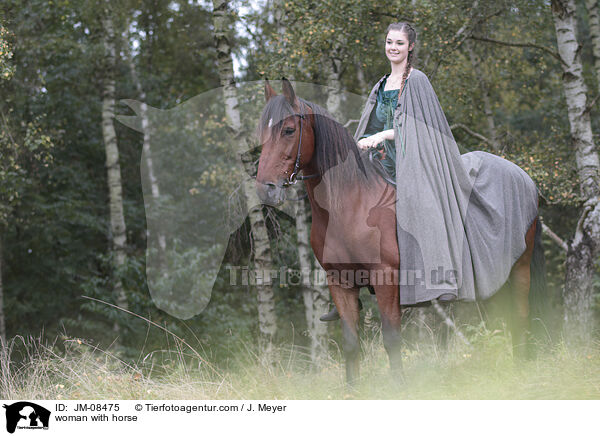 Frau mit Pferd / woman with horse / JM-08475