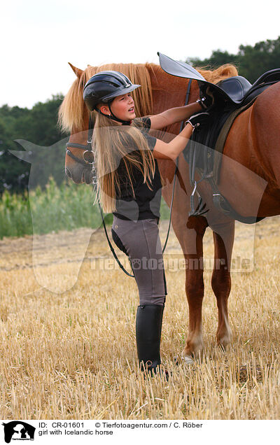 Mdchen und Islnder / girl with Icelandic horse / CR-01601