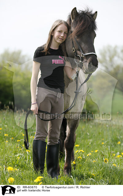 M�dchen mit Isl�nder / girl with Icelandic Horse / RR-60870