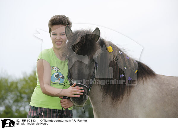 M�dchen mit Isl�nder / girl with Icelandic Horse / RR-60883