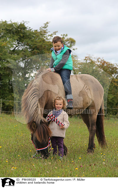 Kinder und Islnder / children and Icelandic horse / PM-06020