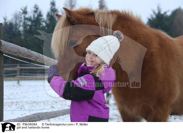 Mdchen und Islnder / girl and Icelandic horse / PM-06084