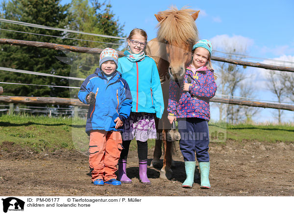 Kinder und Islnder / children and Icelandic horse / PM-06177