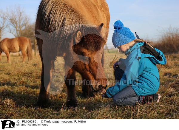 Mdchen und Islnder / girl and Icelandic horse / PM-06386