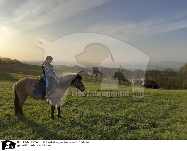 Mdchen mit Islnder / girl with Icelandic Horse / PM-07224
