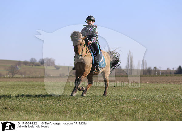 Mdchen mit Islnder / girl with Icelandic Horse / PM-07422