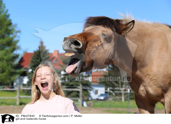 Mdchen und Islnder / girl and Icelandic horse / PM-07840