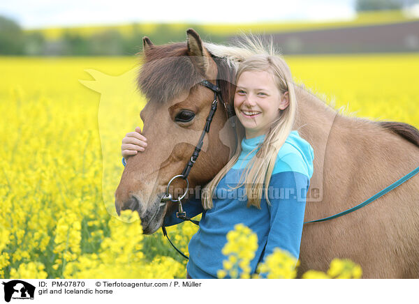 Mdchen und Islnder / girl and Icelandic horse / PM-07870