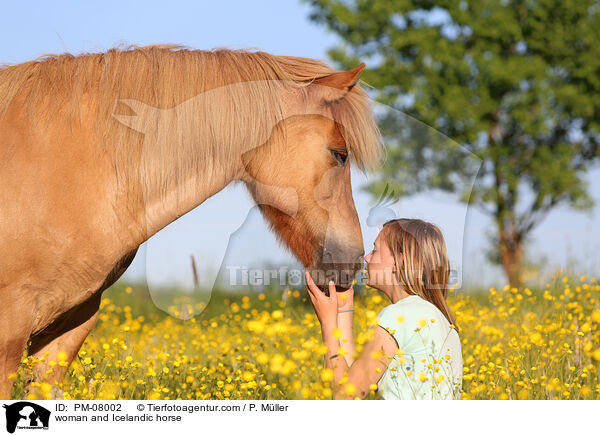 Mdchen und Islnder / woman and Icelandic horse / PM-08002