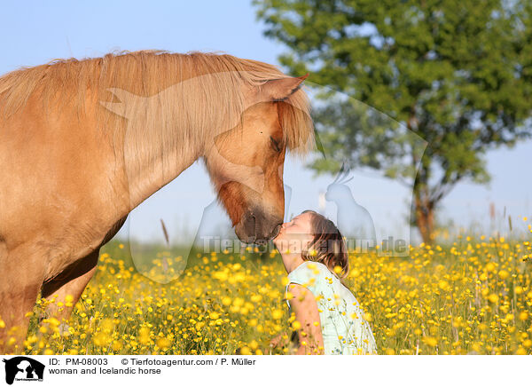 Mdchen und Islnder / woman and Icelandic horse / PM-08003