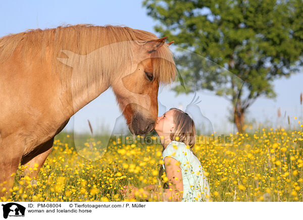 Mdchen und Islnder / woman and Icelandic horse / PM-08004