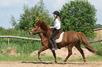 girl rides horse